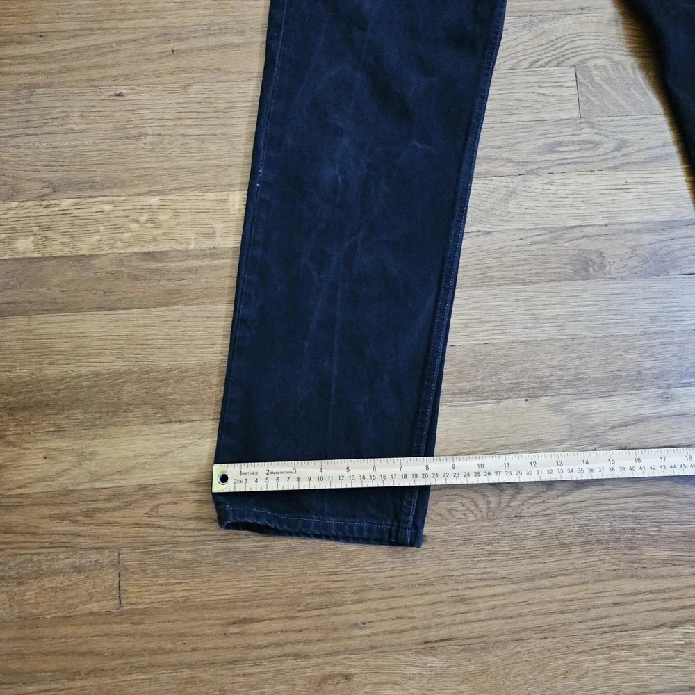 VTG Levis 501 Jeans Mens 34×32(32×32) Black Straight Button Fly Whiskers Y2K